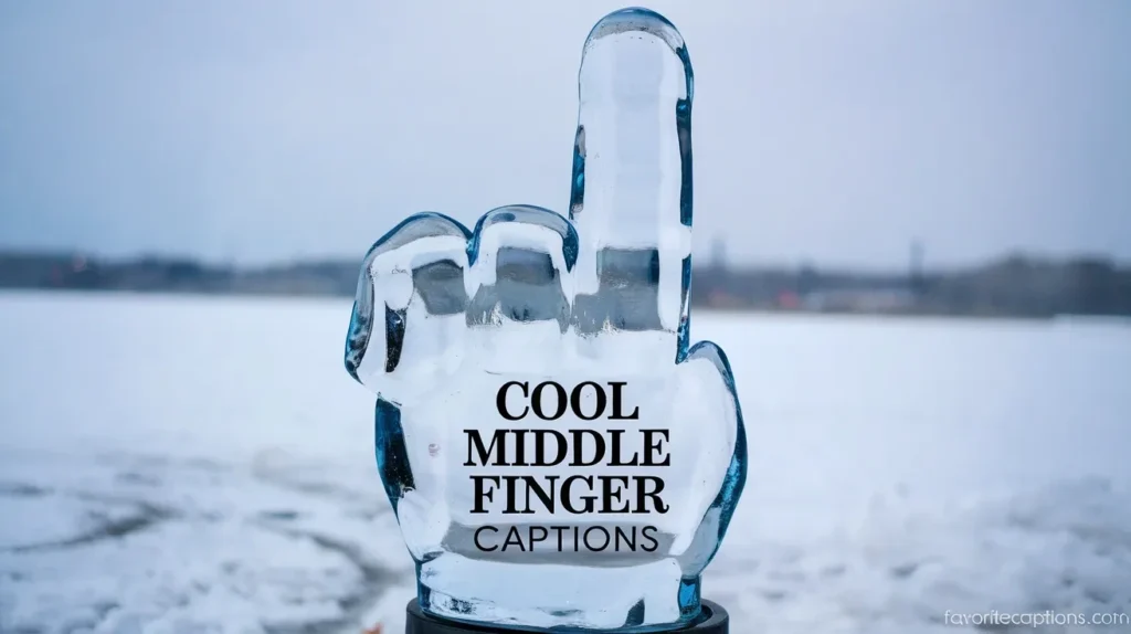 Cool middle finger captions