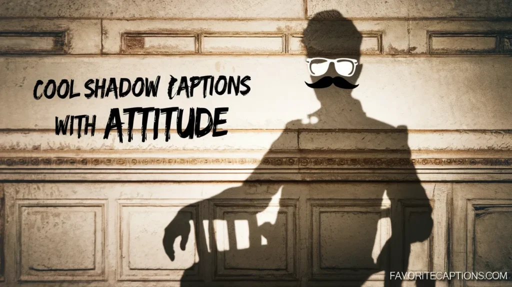 Cool shadow captions with attitude