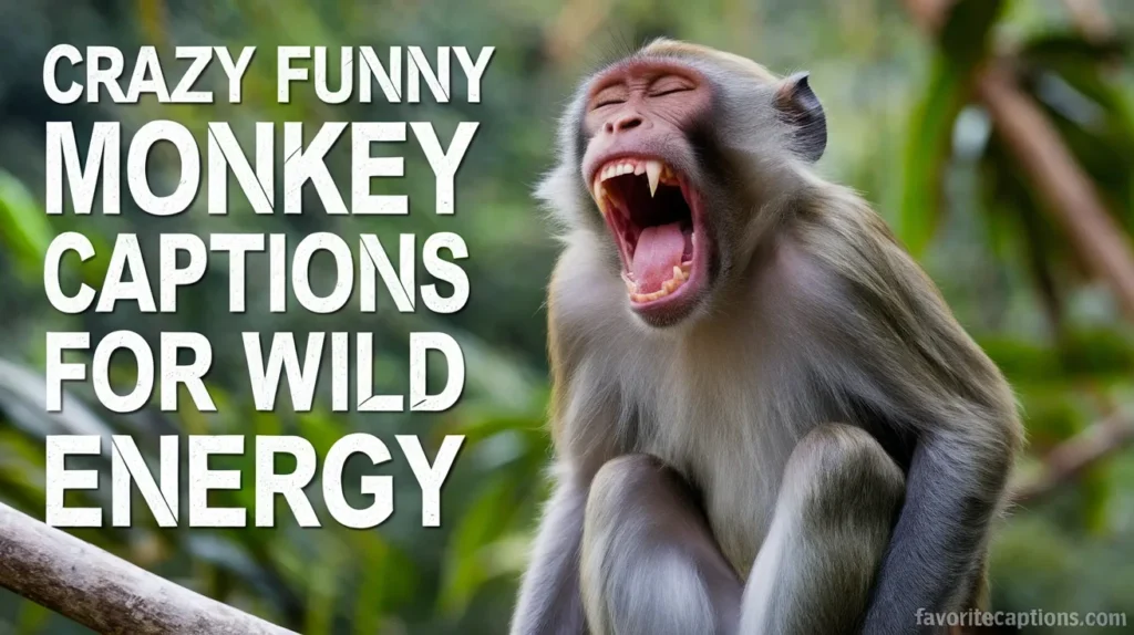 Crazy funny monkey captions for wild energy
