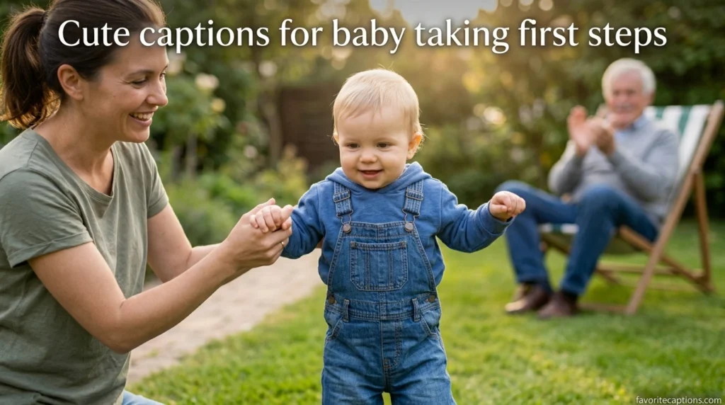 Cute captions for baby taking first steps
