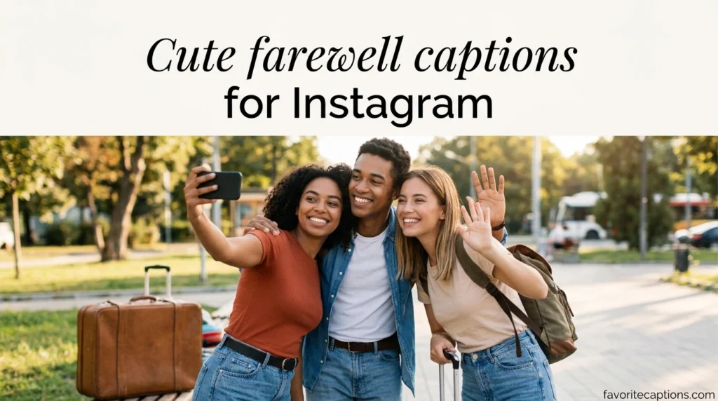 Cute farewell captions for Instagram