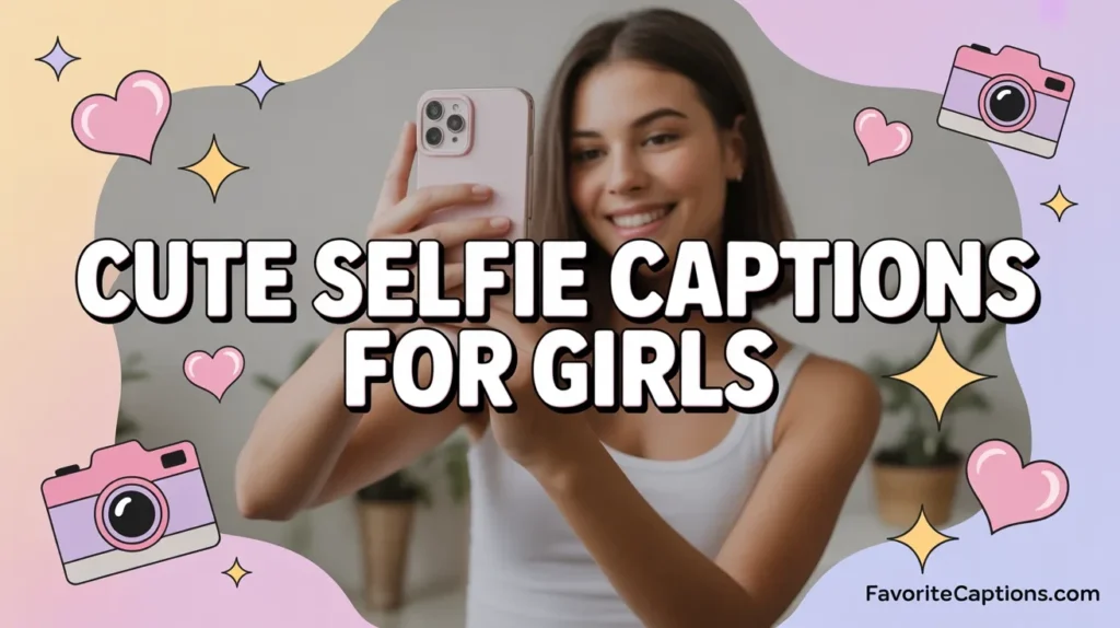 Cute selfie captions for girls