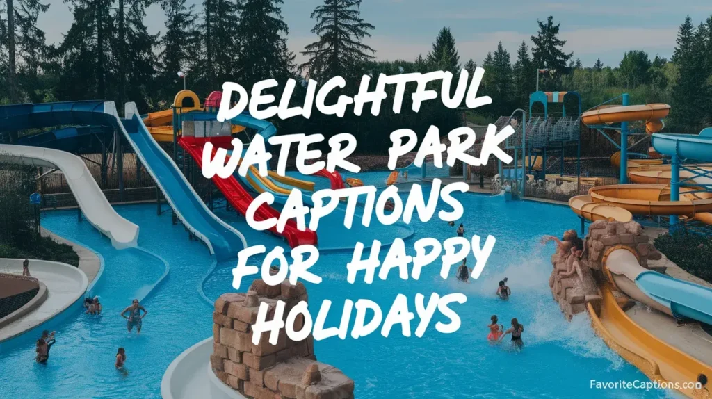 Delightful water park captions for happy holidays