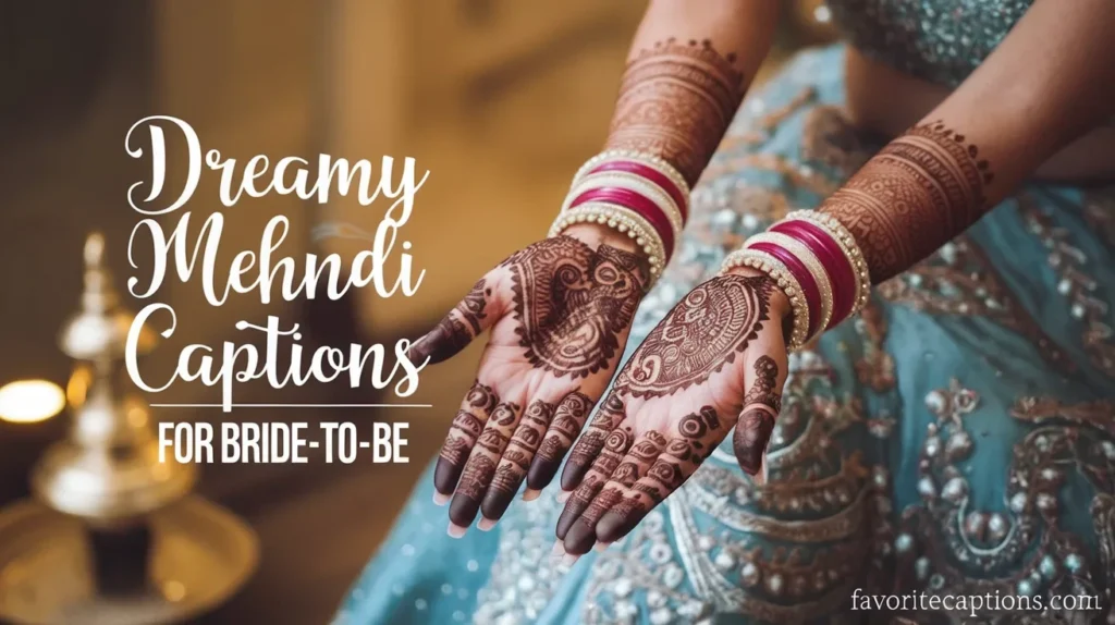 Dreamy Mehndi Captions for Bride-to-Be