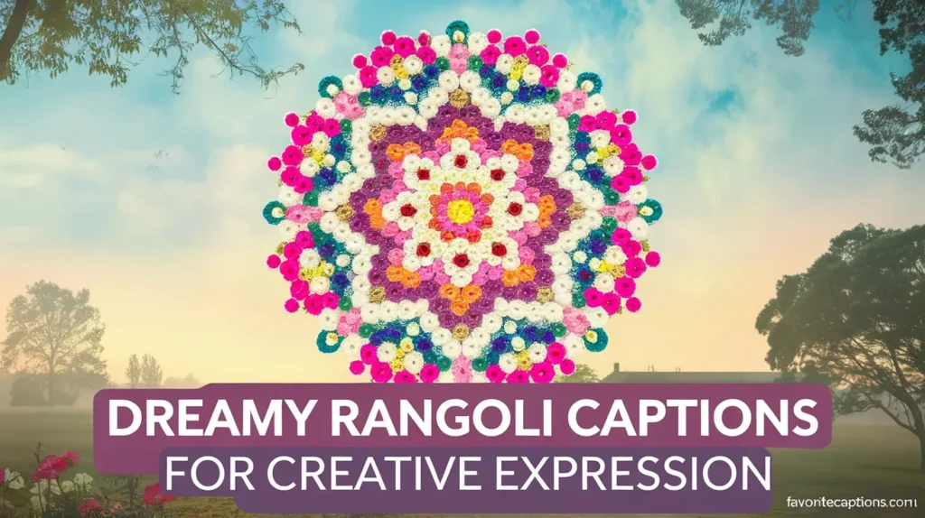 Dreamy Rangoli Captions for Creative Expression