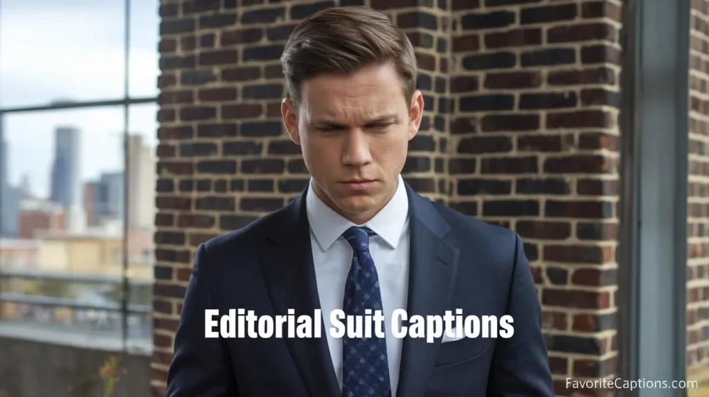 Editorial suit captions