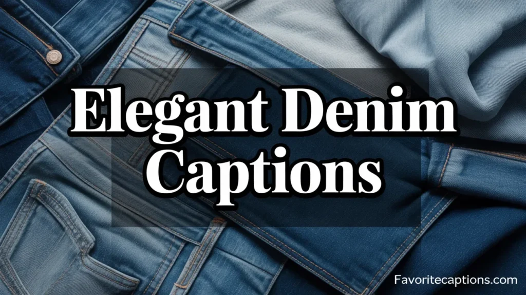 Elegant denim captions