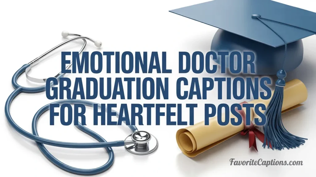 Emotional doctor graduation captions for heartfelt posts