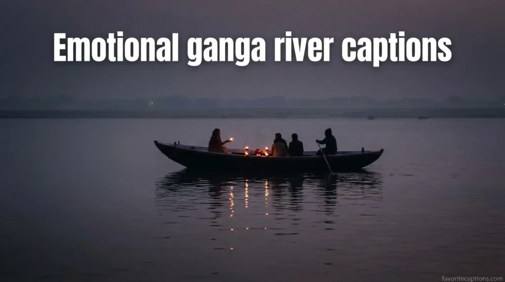 Emotional ganga river captions