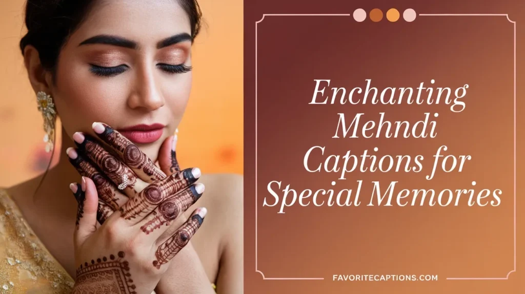 Enchanting Mehndi Captions for Special Memories
