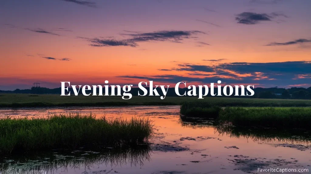 Evening sky captions