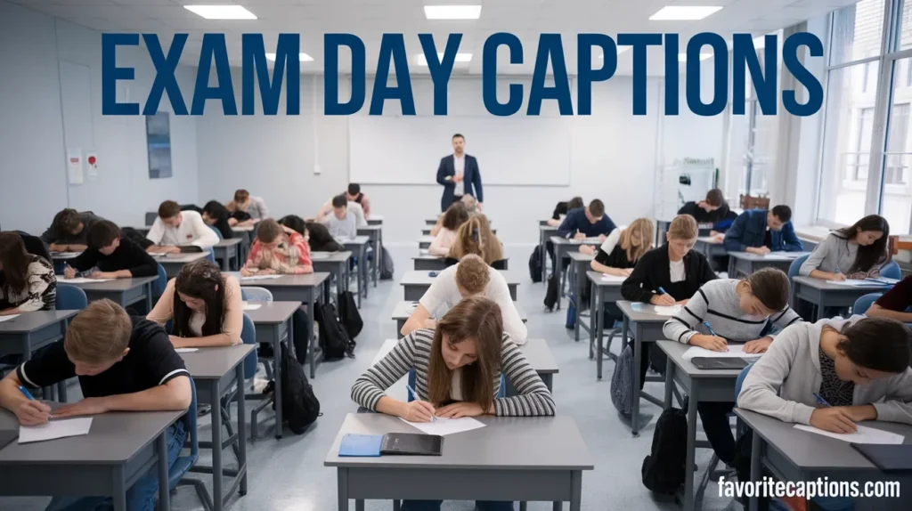 Exam day captions
