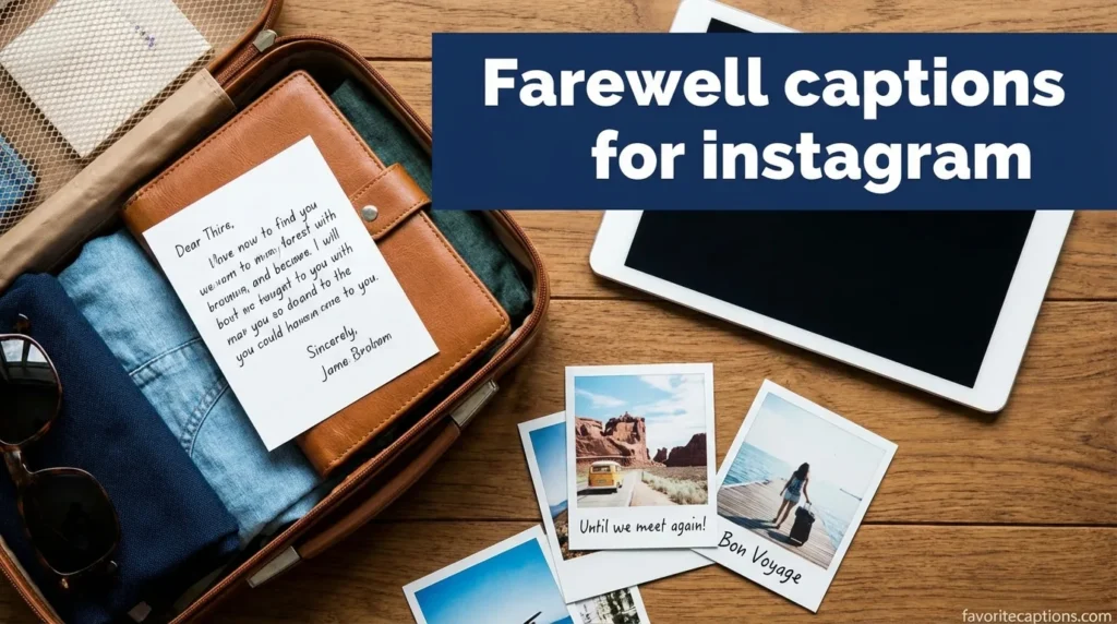 Farewell captions for instagram
