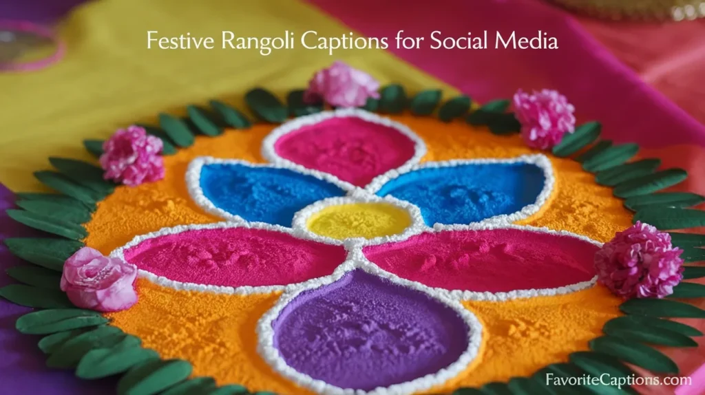 Festive Rangoli Captions for Social Media