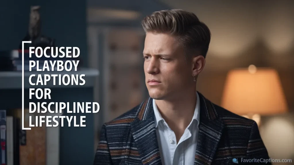 Focused playboy captions for disciplined lifestyle