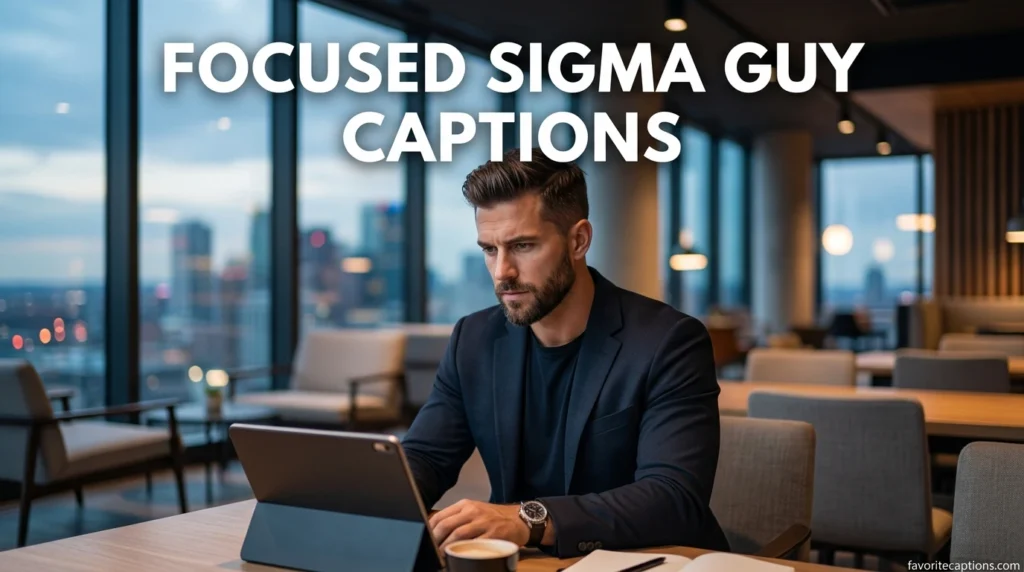 Focused sigma guy captions