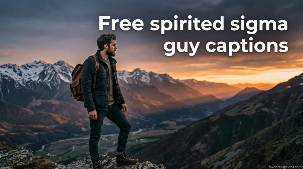 Free spirited sigma guy captions