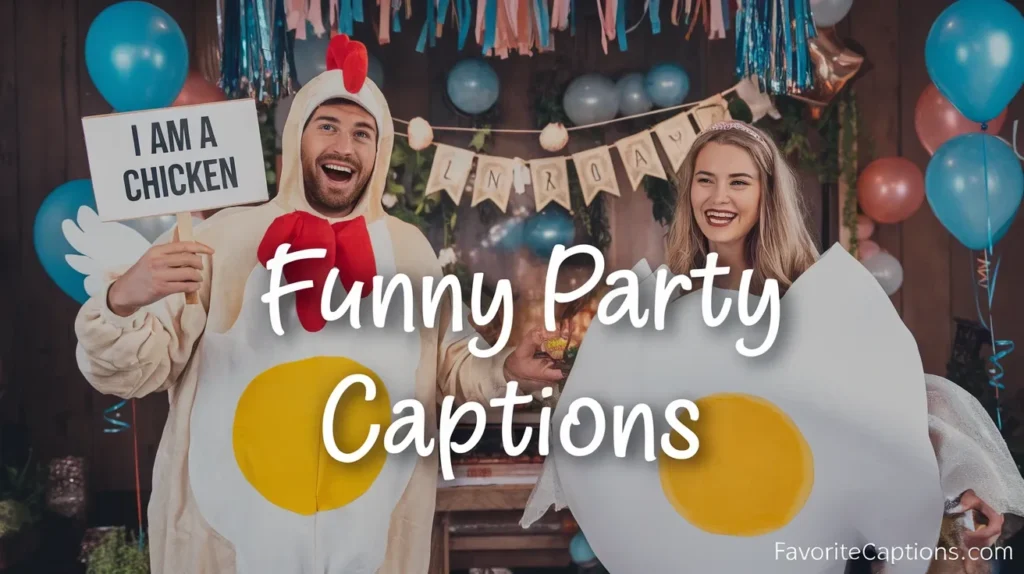 Funny party captions