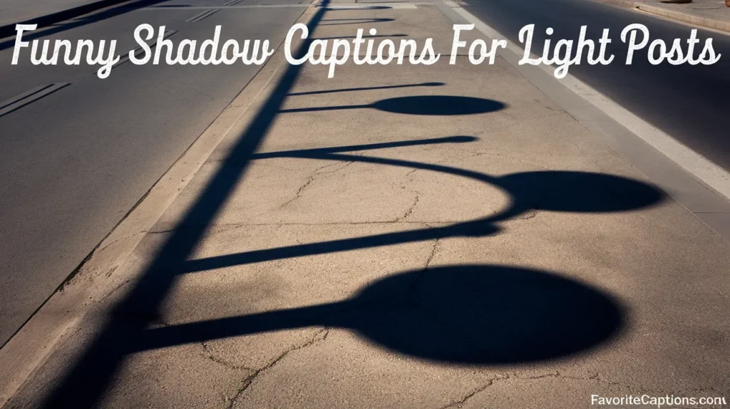 Funny shadow captions for light posts