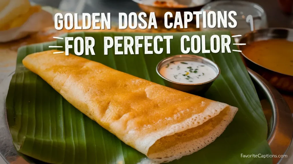 Golden dosa captions for perfect color