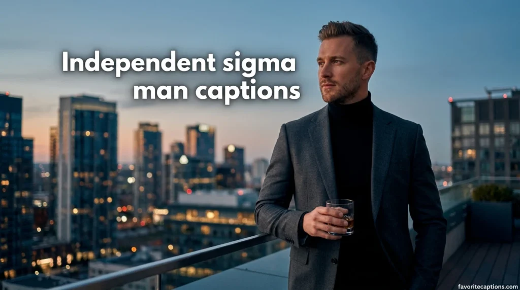 Independent sigma man captions