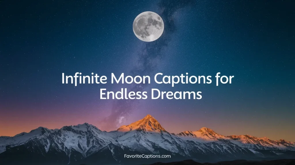 Infinite Moon Captions for Endless Dreams