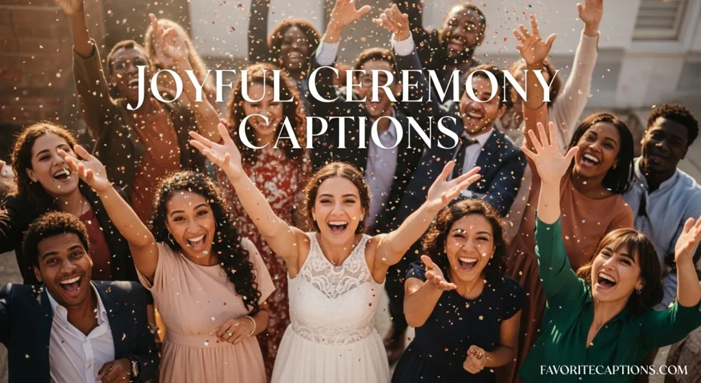 Joyful Ceremony Captions