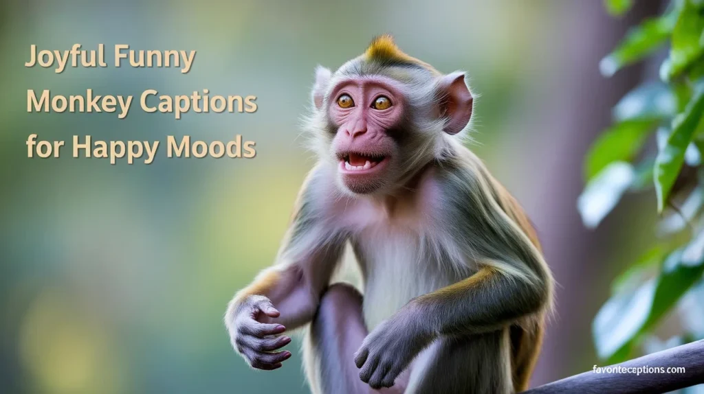 Joyful funny monkey captions for happy moods