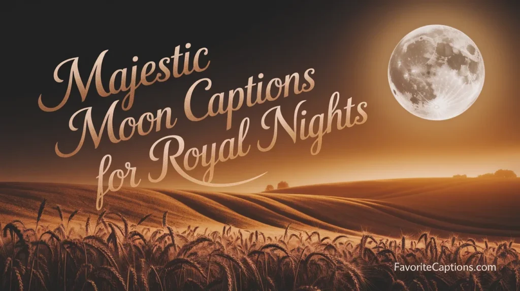 Majestic Moon Captions for Royal Nights