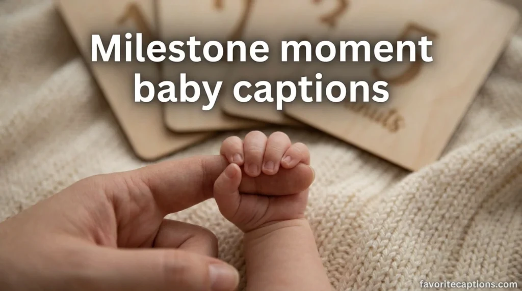 Milestone moment baby captions