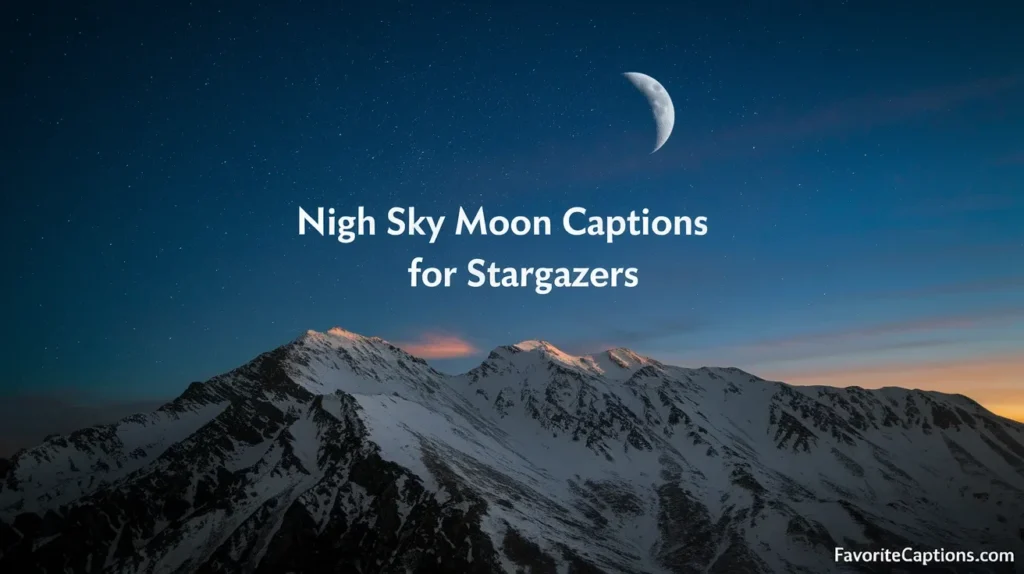 Night Sky Moon Captions for Stargazers