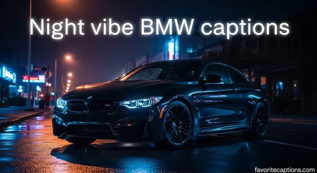 Night vibe BMW captions