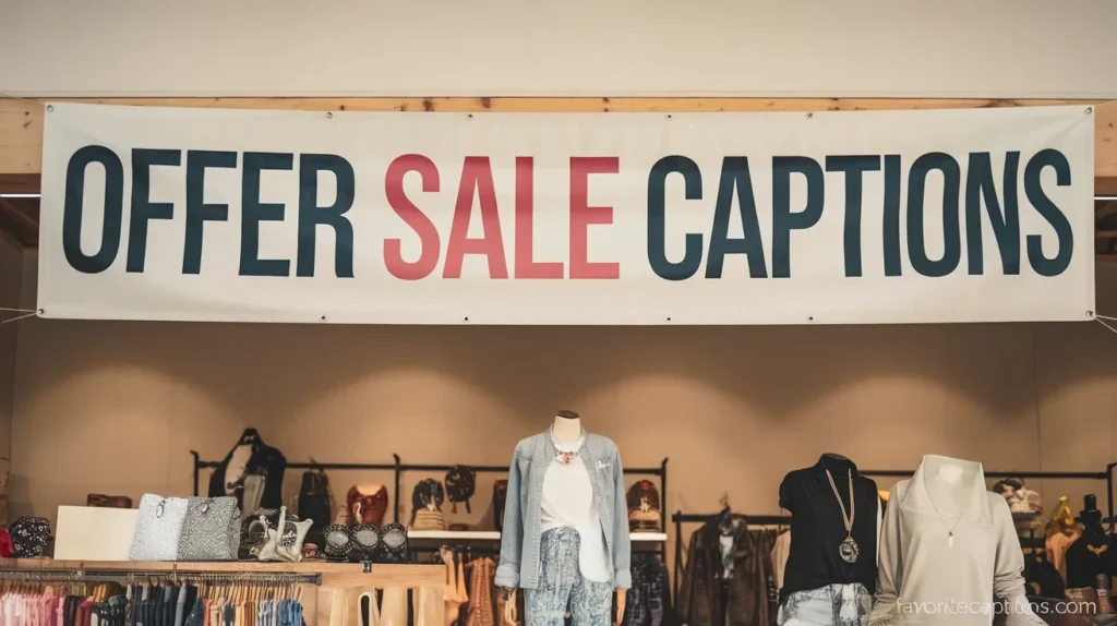 Offer sale captions