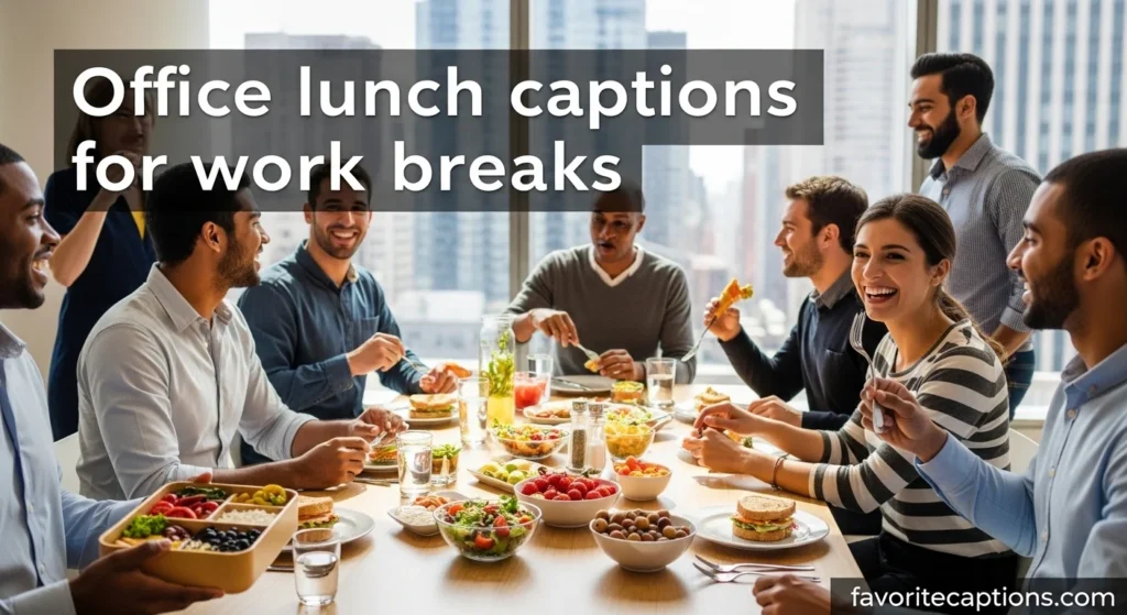 Office lunch captions for work breaks