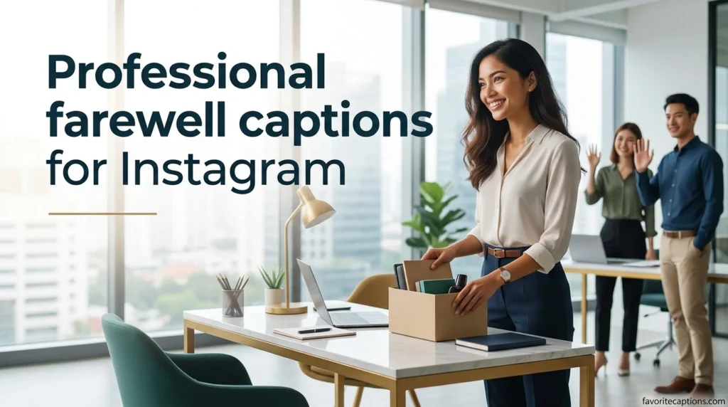 Professional farewell captions for Instagram