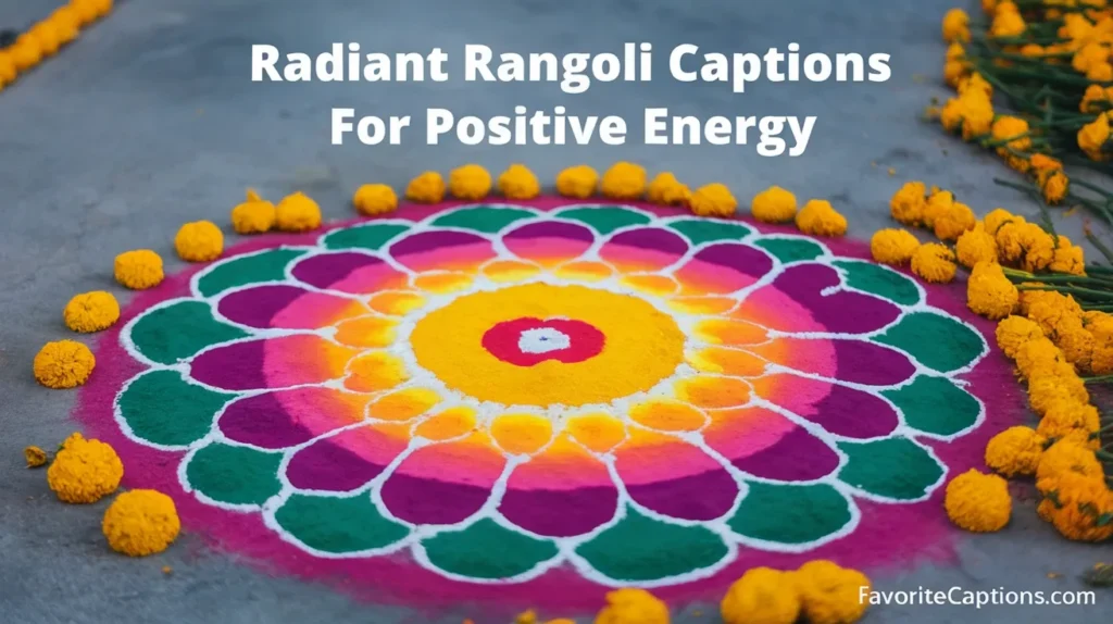 Radiant Rangoli Captions for Positive Energy