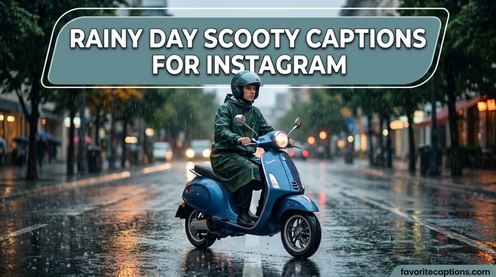 Rainy day scooty captions for instagram