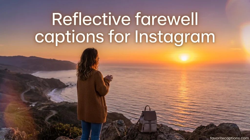 Reflective farewell captions for Instagram