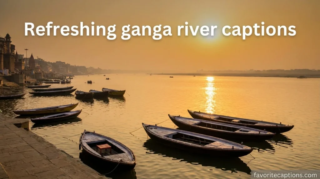 Refreshing ganga river captions