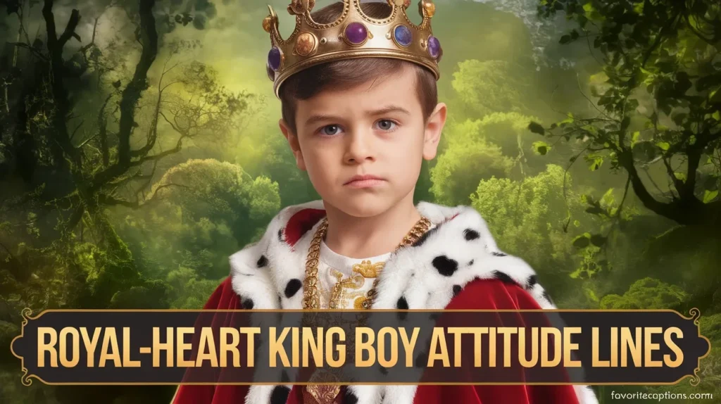 Royal-heart king boy attitude lines