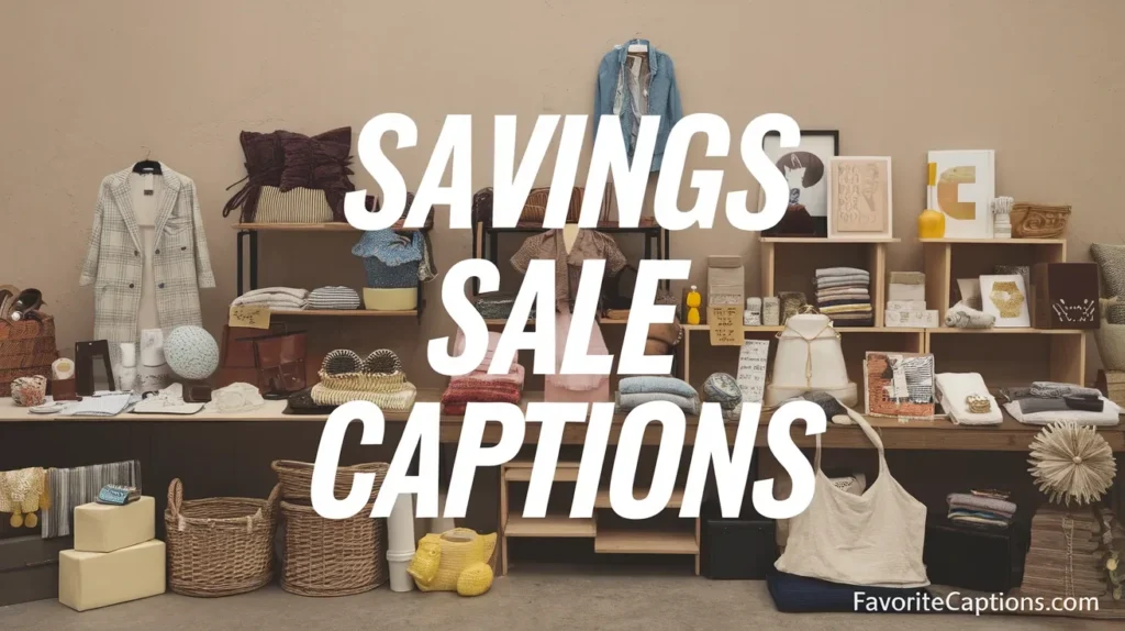 Savings sale captions
