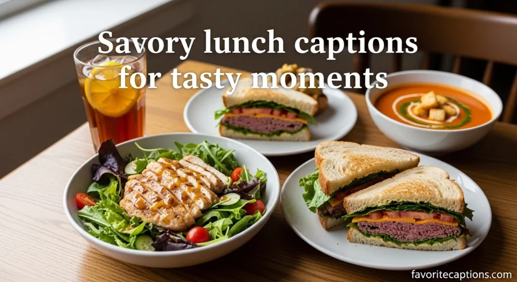 Savory lunch captions for tasty moments