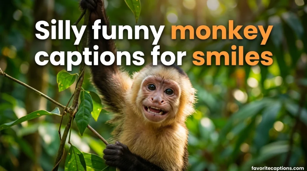 Silly funny monkey captions for smiles
