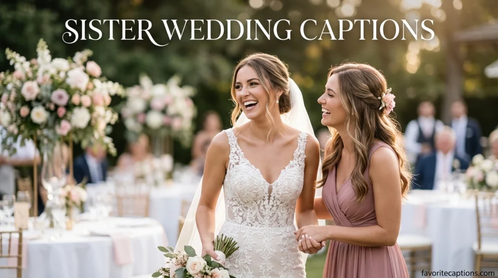 Sister wedding captions