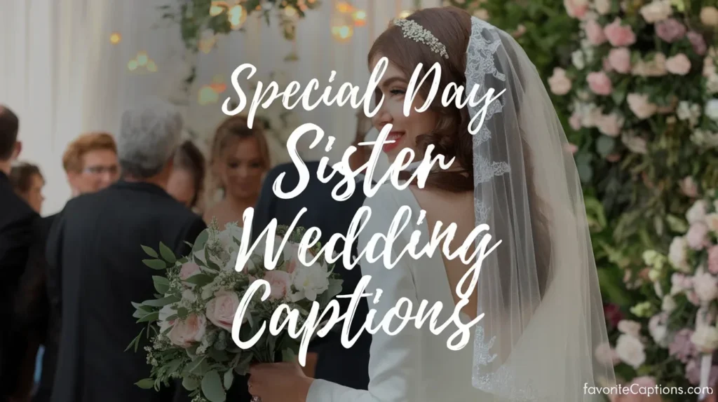 Special day Sister wedding captions
