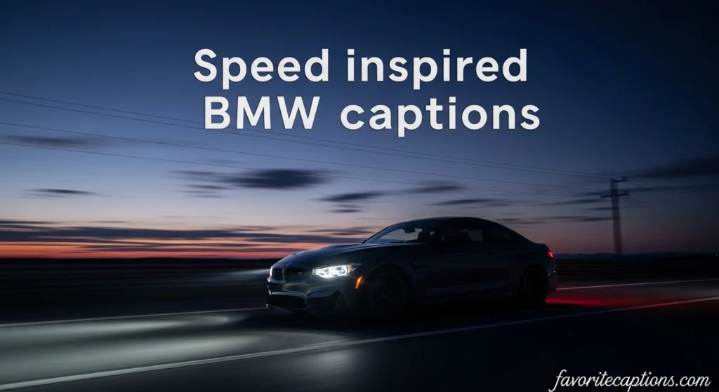 Speed inspired BMW captions