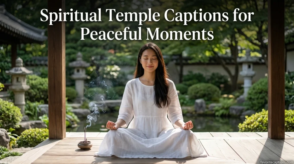 Spiritual Temple Captions for Peaceful Moments
