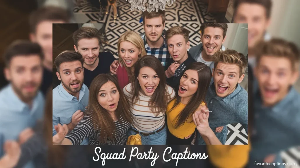 Squad party captions