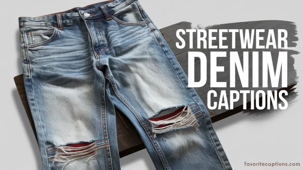 Streetwear denim captions
