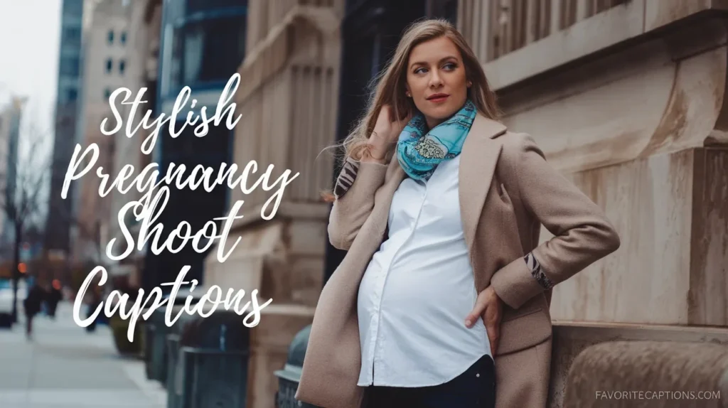 Stylish Pregnancy Shoot Captions